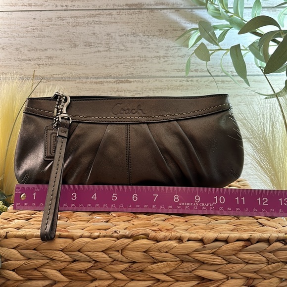 Beautiful Leather Coach Wristlet - Picture 2 of 7